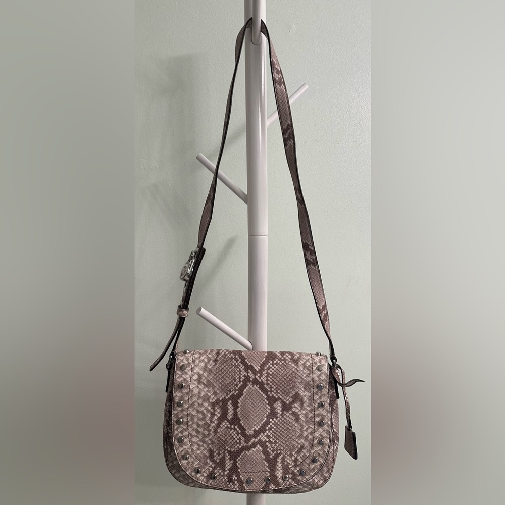 Michael Kors Hamilton Traveler Studded Crossbody Messenger Leather Bag